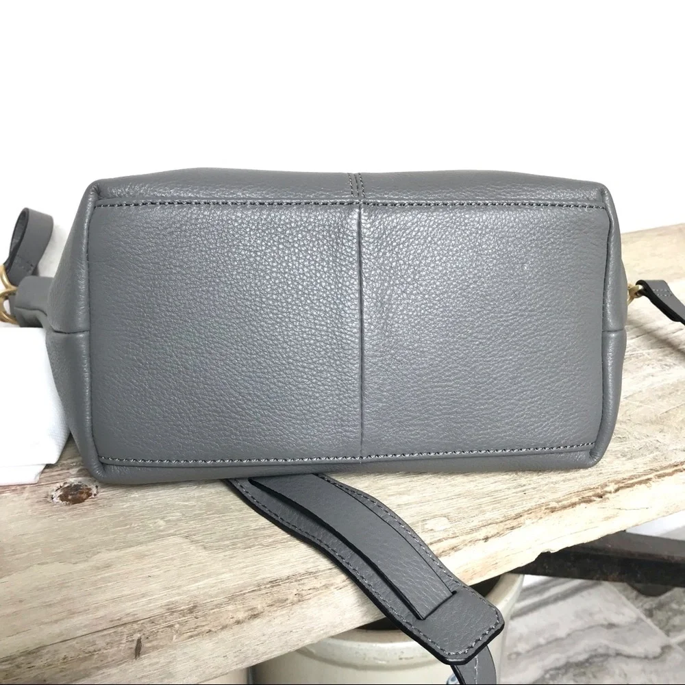 Kate Spade Saturday Freeform Satchel Crossbody Bag in Gray Leather NWOT